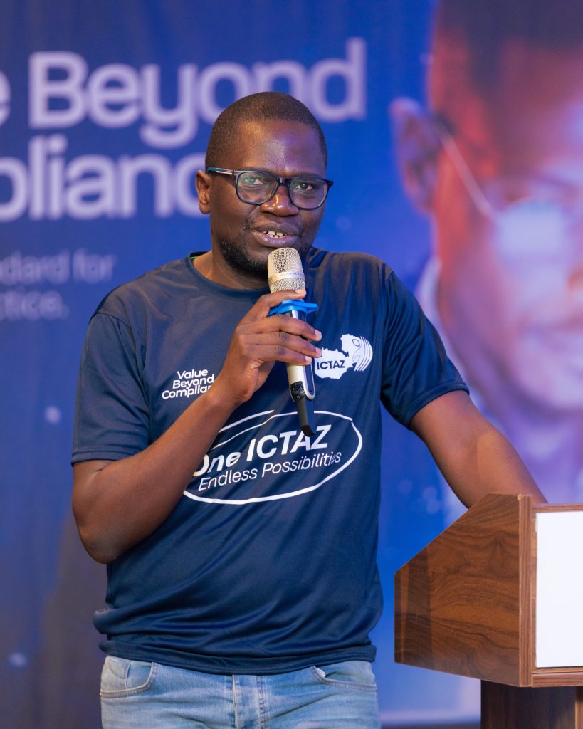 An ICTAZ speaker presenting during the association’s digital journey programme