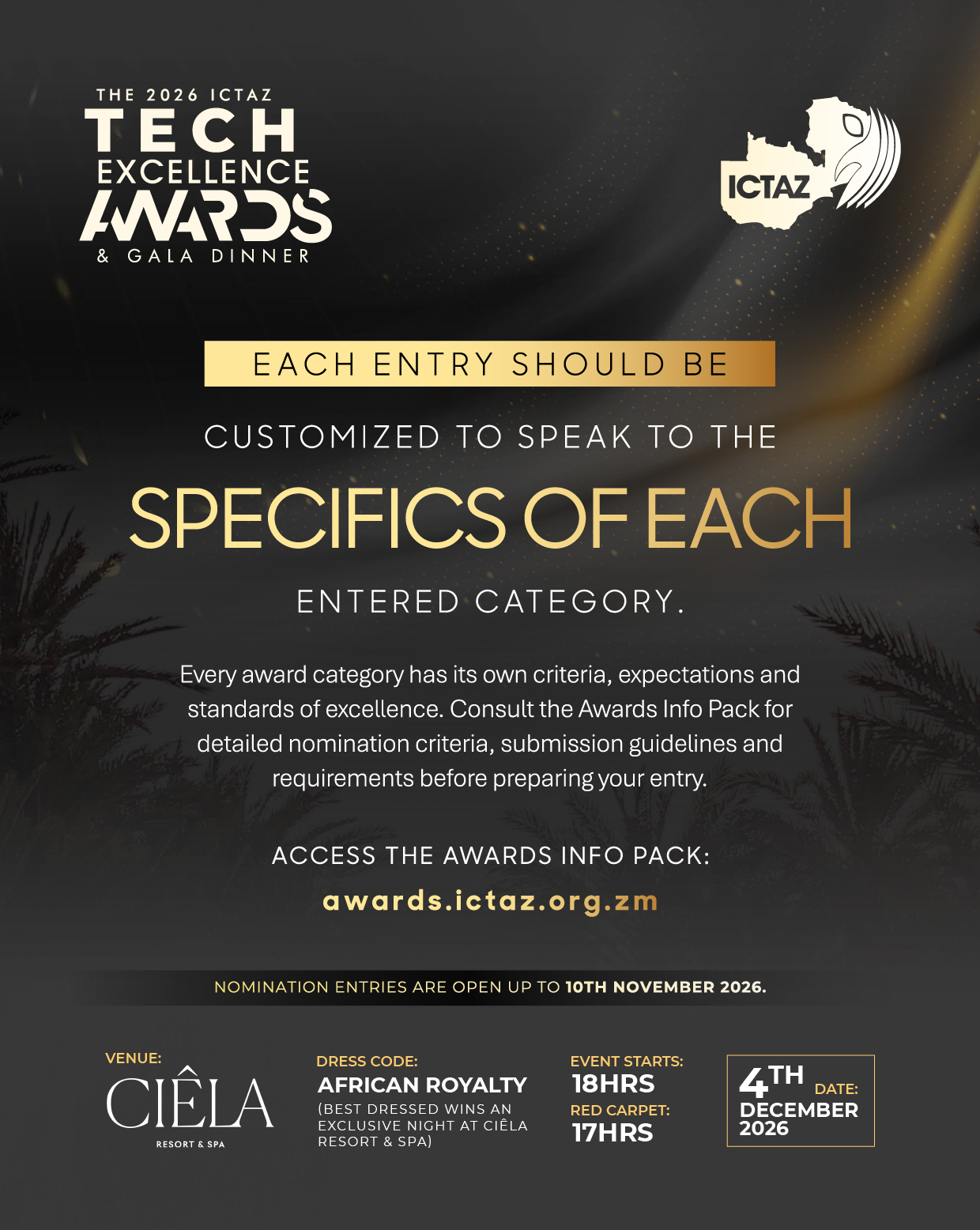 Specifics of 2026 ICTAZ Awards